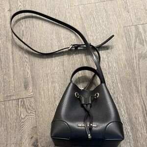 Michael Kors Black Pebbled Leather Crossbody Bag
